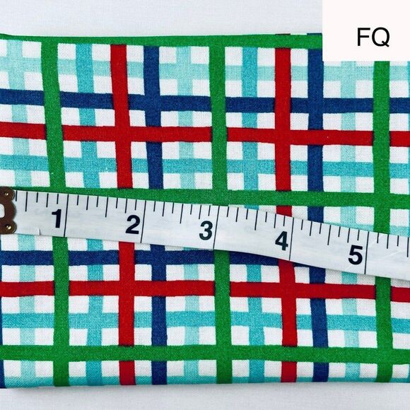 FQ Bundle 3FQ Christmas FQ Plaid Green Red Blue Fat Quarter 100% Cotton Fabric - Picture 2 of 2